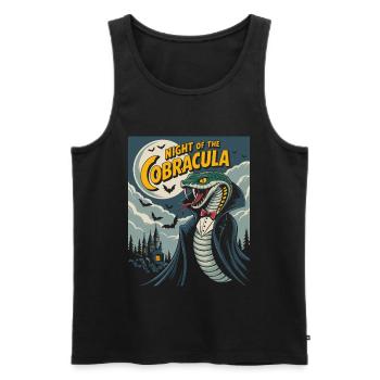 La nuit du cobra vampire suceur de sang Halloween - Débardeur bio Premium Homme - noir - Devant - AI Model Male 178 light (178cm)