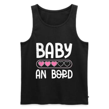 Femmes enceintes BÉBÉ À BORD Drôle - Débardeur bio Premium Homme - noir - Devant - AI Model Male 178 light (178cm)