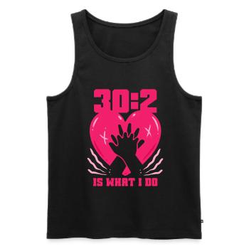 CPR Instructor Emergency Doctor 30:2 Is What I Do - Men's Premium Organic Tank Top - black - Front - Michal (187cm)