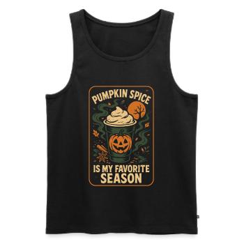 Pumpkin Spice Is My Favorite Season Halloween - Men's Premium Organic Tank Top - black - Front - Michal (187cm)