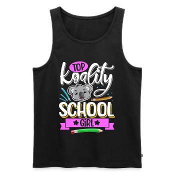 Top Koality School Girl - Men's Premium Organic Tank Top - black - Front - AI Model Male 178 light (178cm)