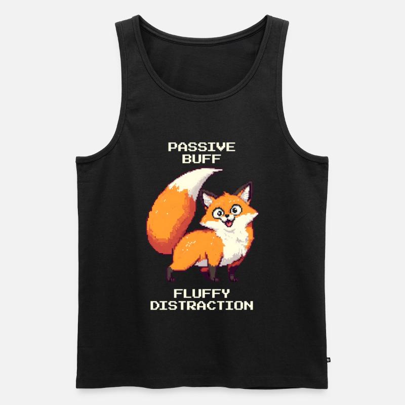 Flauschige Ablenkung | derpy Fuchs - Männer Premium Bio Tank Top - Schwarz