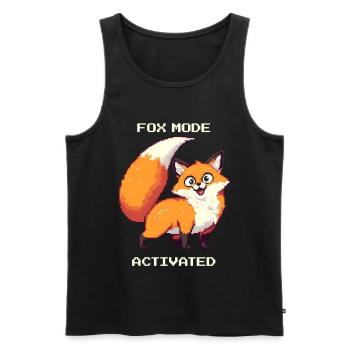 Fuchsmodus aktiviert | derpy Fuchs Humor - Männer Premium Bio Tank Top - Schwarz - Vorne - AI Model Male 178 light (178cm)