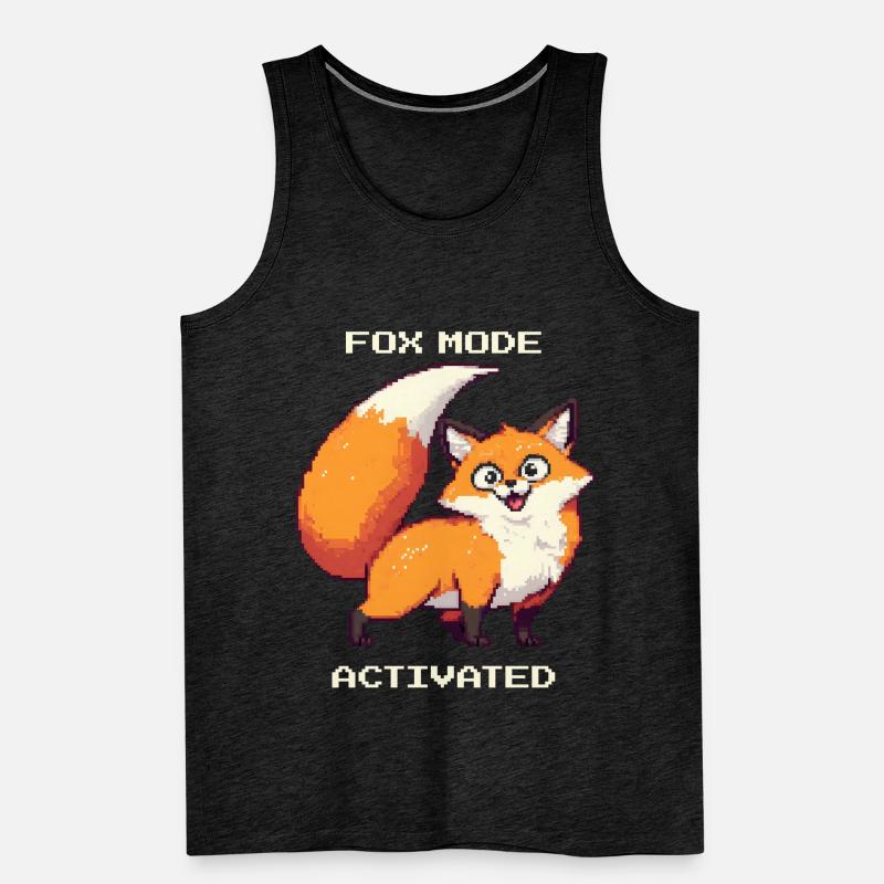 Fox Mode Enabled | derpy fox humor Men's Premium Organic Tank Top
