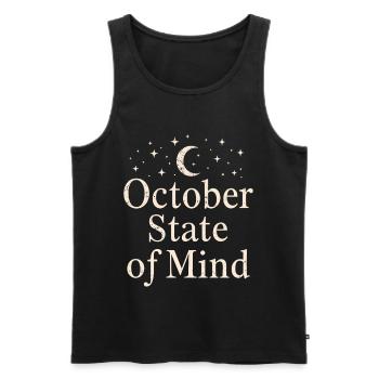 October State of Mind Moon Phase - Men's Premium Organic Tank Top - black - Front - Michal (187cm)