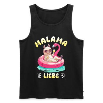 Bald Mama MALAMA LIEBE Lustiges - Männer Premium Bio Tank Top - Schwarz - Vorne - AI Model Male 178 light (178cm)