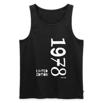 Limited_Edition_1978 - Männer Premium Bio Tank Top - Schwarz - Vorne - Michal (187cm)