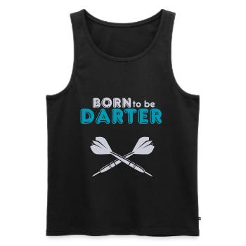 Né pour être Darter Shirt - Débardeur bio Premium Homme - noir - Devant - AI Model Male 178 light (178cm)