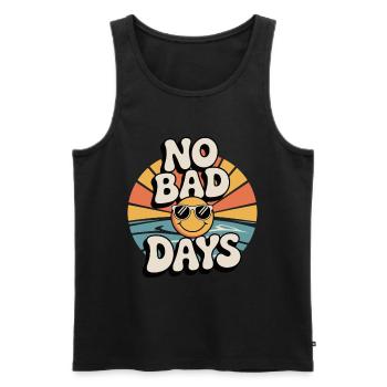 No Bad Days Sun Beach Retro - Men's Premium Organic Tank Top - black - Front - AI Model Male 178 light (178cm)