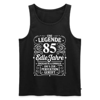 Une légende noble 85 ans cadeau d’anniversaire - Débardeur bio Premium Homme - noir - Devant - Michal (187cm)