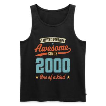 Awesome Since 2000 - Men's Premium Organic Tank Top - black - Front - Michal (187cm)