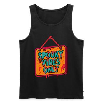 Spooky Vibes Only Halloween Costumé Party - Débardeur bio Premium Homme - noir - Devant - Michal (187cm)