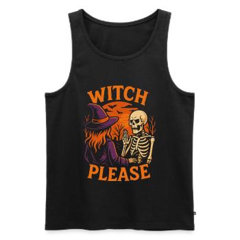Witch Please Halloween Costume Party Saying - Men's Premium Organic Tank Top - black - Front - Michal (187cm)