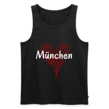 J’adore Munich, Munich, Allemagne - Débardeur bio Premium Homme - noir - Devant - Michal (187cm)