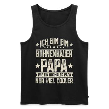 Bâtisseur de scène Papa - Débardeur bio Premium Homme - noir - Devant - Michal (187cm)