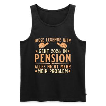 Pensionär 2026 Arbeitskollege in Pension Abschied - Männer Premium Bio Tank Top - Schwarz - Vorne - Michal (187cm)