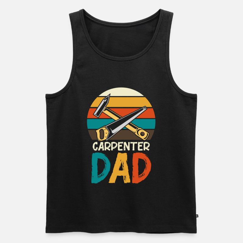 Carpenter Father Retro Tools - Men's Premium Organic Tank Top - black