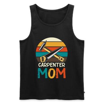 Outil rétro Carpenter Mother - Débardeur bio Premium Homme - noir - Devant - Michal (187cm)