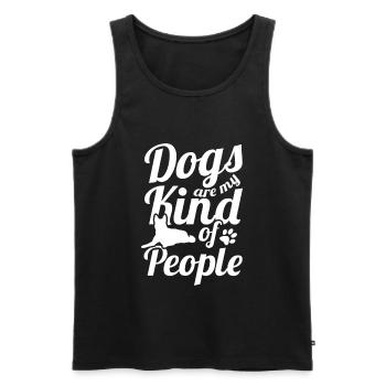 Les chiens sont mon genre de personnes - Débardeur bio Premium Homme - noir - Devant - Michal (187cm)