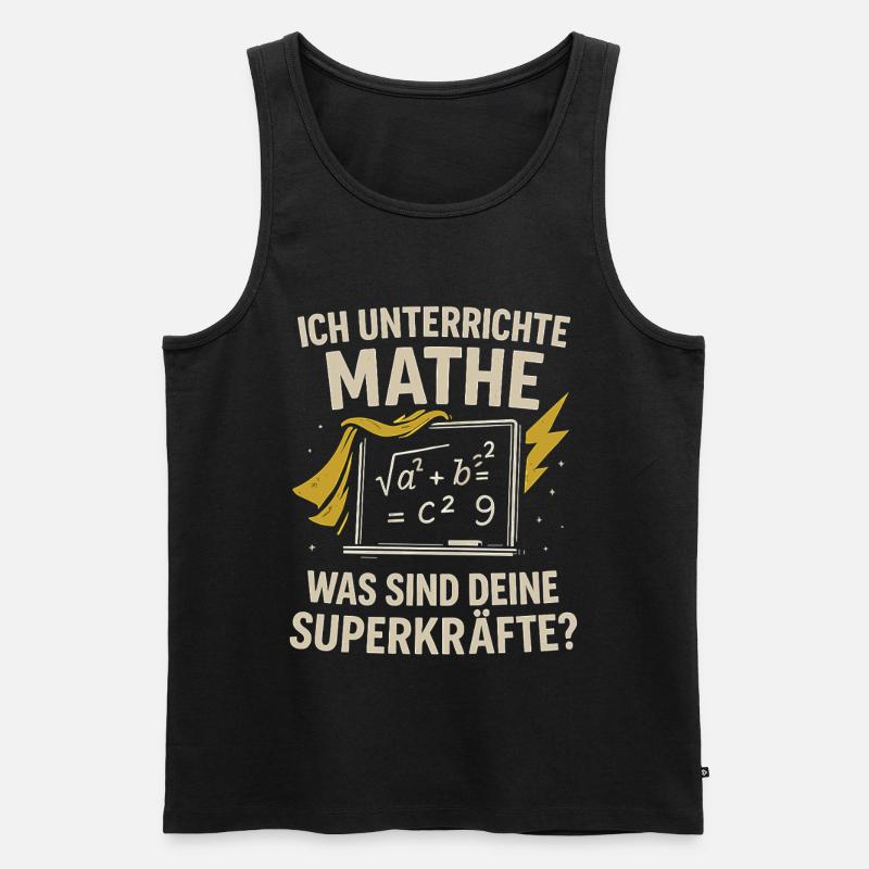 I teach math – your superpowers? - Men's Premium Organic Tank Top - black