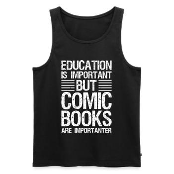 Cool Comic Book Art For Men Women Comic Book  - Männer Premium Bio Tank Top - Schwarz - Vorne - AI Model Male 178 light (178cm)