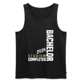 Bachelor Abschluss 2026 - Männer Premium Bio Tank Top - Schwarz - Vorne - AI Model Male 178 light (178cm)