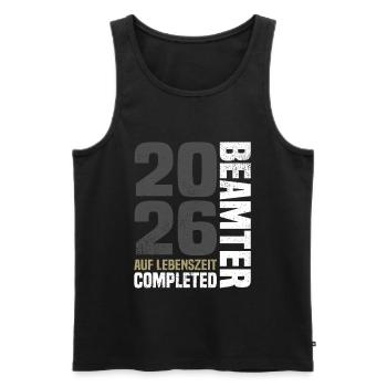 Beamter Auf Lebenszeit 2026 - Männer Premium Bio Tank Top - Schwarz - Vorne - AI Model Male 178 light (178cm)