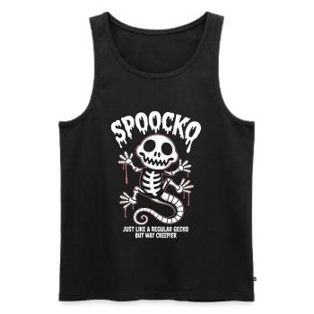 Squelette effrayant Halloween - Débardeur bio Premium Homme - noir - Devant - Michal (187cm)