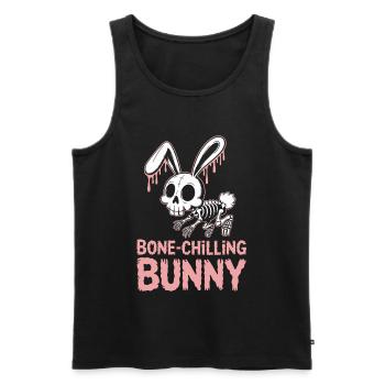 Bone-Chilling Bunny Halloween - Men's Premium Organic Tank Top - black - Front - AI Model Male 178 light (178cm)