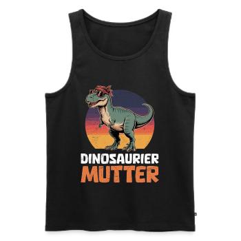 Future Mom DINOSAUR MOM Funny - Men's Premium Organic Tank Top - black - Front - AI Model Male 178 light (178cm)