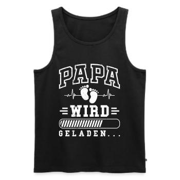 Werdender Vater PAPA WIRD GELADEN Lustiges - Männer Premium Bio Tank Top - Schwarz - Vorne - Michal (187cm)