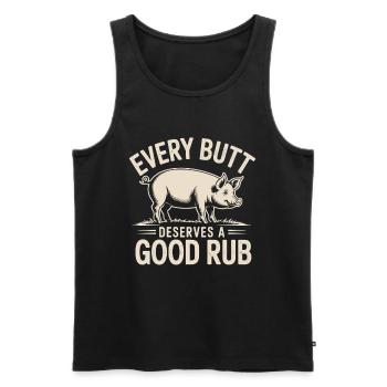 Barbecue Grillen Griller Spruch - Männer Premium Bio Tank Top - Schwarz - Vorne - Michal (187cm)