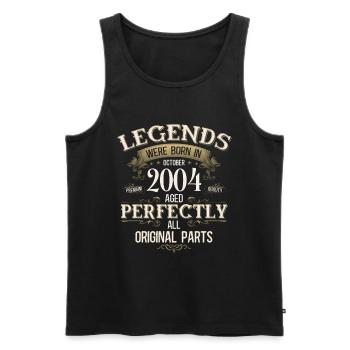 21st Birthday Legend October Vintage 2004 - Men's Premium Organic Tank Top - black - Front - Michal (187cm)