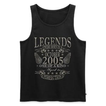 Oktober 2005 Vinatge Retro Geburtstagsgeschenk - Männer Premium Bio Tank Top - Schwarz - Vorne - AI Model Male 178 light (178cm)
