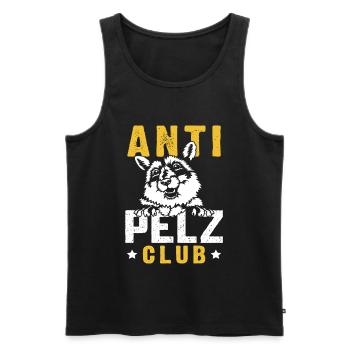 Protection des animaux CLUB ANTI FOURRURE Anti Fourrure Drôle - Débardeur bio Premium Homme - noir - Devant - AI Model Male 178 light (178cm)