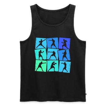 Boxer Boxing Kids Men Boys - Men's Premium Organic Tank Top - black - Front - AI Model Male 178 light (178cm)