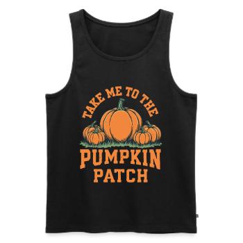 Take me to the pumpkin patch - Men's Premium Organic Tank Top - black - Front - AI Model Male 178 light (178cm)