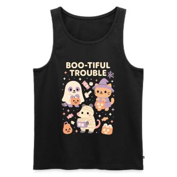 Boo-Tiful Trouble Halloween Costume Fun - Débardeur bio Premium Homme - noir - Devant - AI Model Male 178 light (178cm)