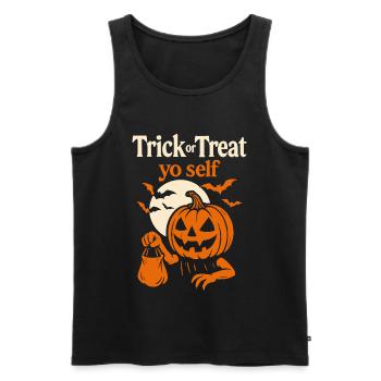 Trick Or Treat Yo Self Halloween Drôle Costume - Débardeur bio Premium Homme - noir - Devant - Michal (187cm)