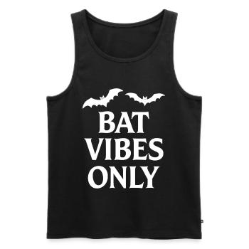 Fledermaus-Vibes für Grusel-Fans - Männer Premium Bio Tank Top - Schwarz - Vorne - AI Model Male 178 light (178cm)