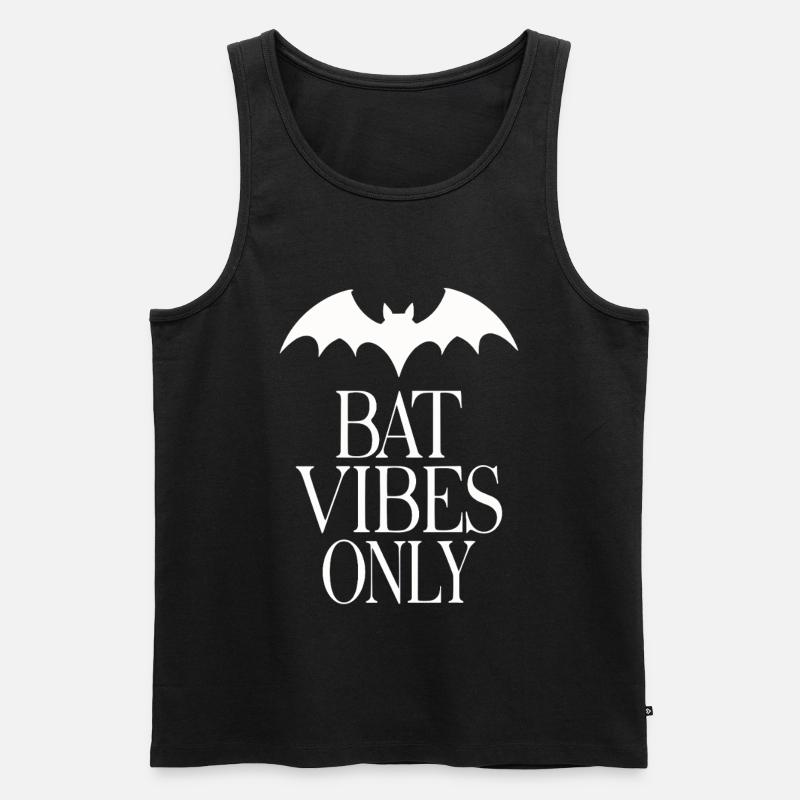 Fledermaus-Vibes Only – Goth-Statement - Männer Premium Bio Tank Top - Schwarz