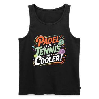 Maillot de padel pour les amateurs de sport et de tennis - Débardeur bio Premium Homme - noir - Devant - Michal (187cm)