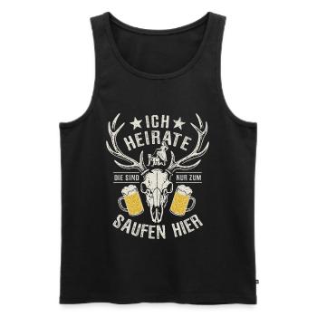 I'm getting married - JGA Team Bräutigam - Men's Premium Organic Tank Top - black - Front - AI Model Male 178 light (178cm)