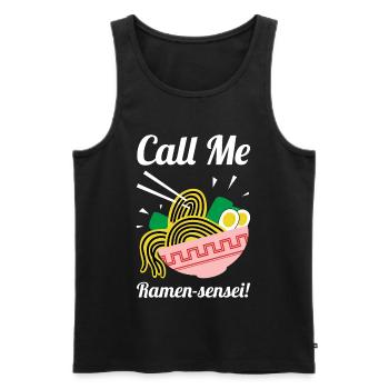 Nenn mich Ramen-Sensei-Hemd - Männer Premium Bio Tank Top - Schwarz - Vorne - AI Model Male 178 light (178cm)