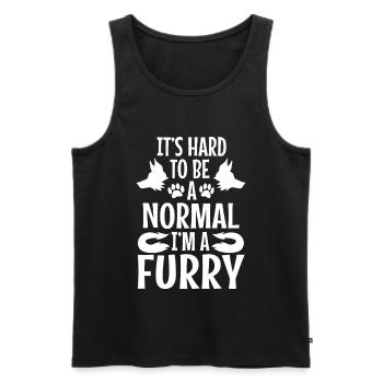 I'm A Furry Deal With It - Männer Premium Bio Tank Top - Schwarz - Vorne - AI Model Male 178 light (178cm)