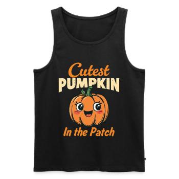 Cutest Pumpkin in the Patch - Men's Premium Organic Tank Top - black - Front - AI Model Male 178 light (178cm)