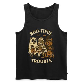 Boo-Tiful Trouble Halloween Costume Fun - Débardeur bio Premium Homme - noir - Devant - AI Model Male 178 light (178cm)