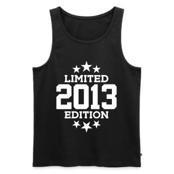 ÉDITION LIMITÉE 2013 13E ANNIVERSAIRE - Débardeur bio Premium Homme - noir - Devant - Michal (187cm)