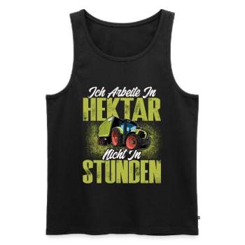 Landwirt - Männer Premium Bio Tank Top - Schwarz - Vorne - Michal (187cm)