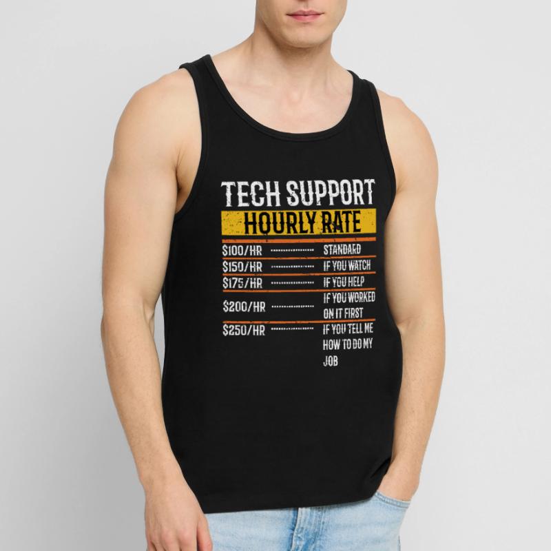 Support technique Taux horaire Programmeur Technique Débardeur bio Premium Homme